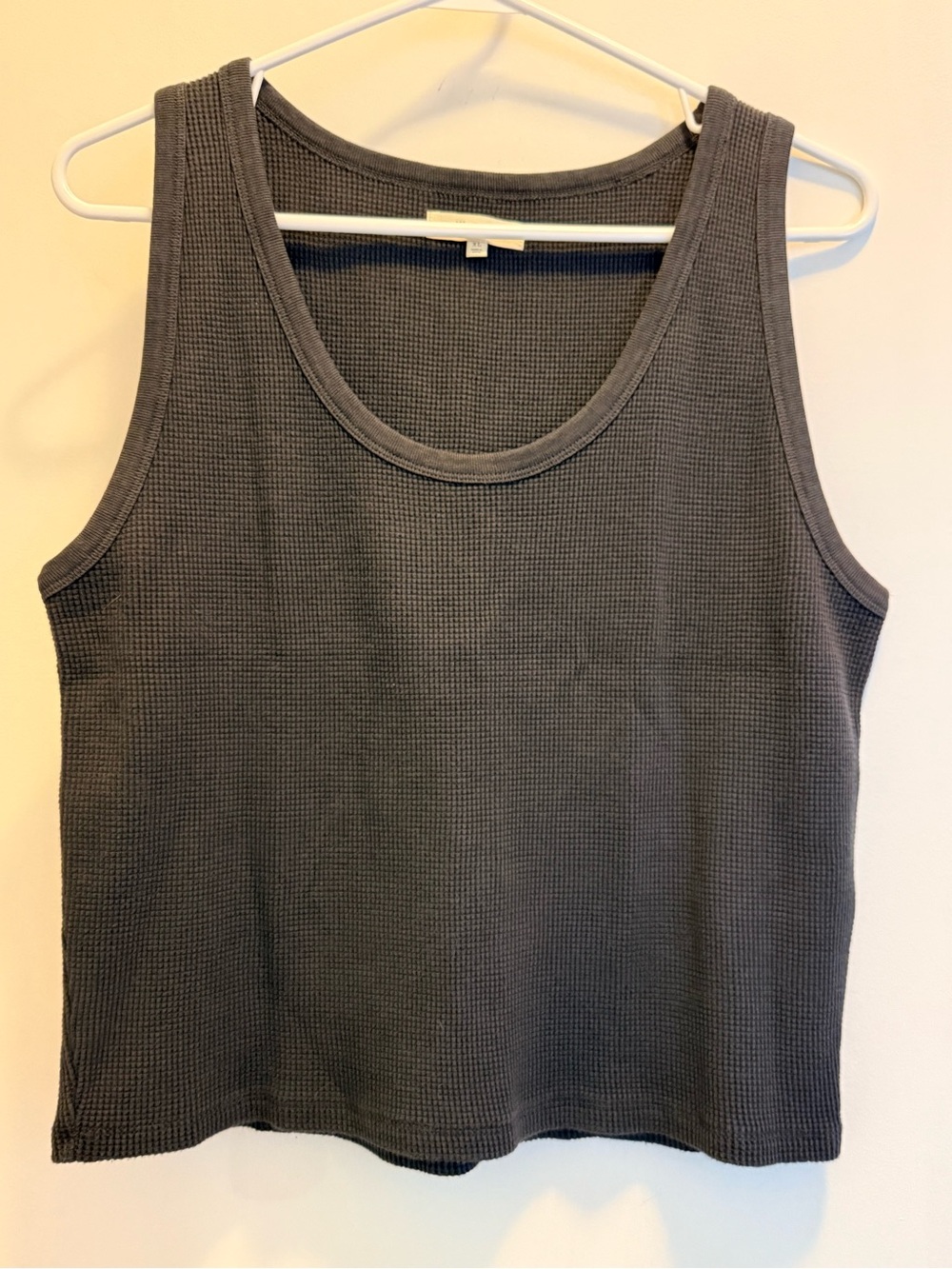 Madewell Charcoal Waffle Tank NWOT